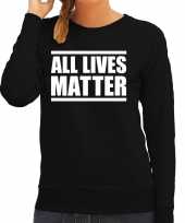 All lives matter demonstratie protest sweater zwart voor dames shirt