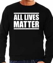 All lives matter demonstratie protest sweater zwart voor heren shirt