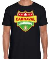 Carnaval verkleed t shirt limburg zwart voor heren