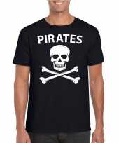 Carnavalskleding piraten shirt zwart heren