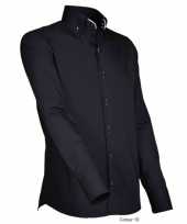 Luxe overhemd zwart giovanni capraro shirt