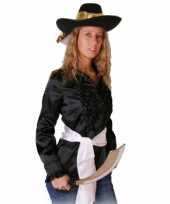 Zwart piraten shirt voor dames